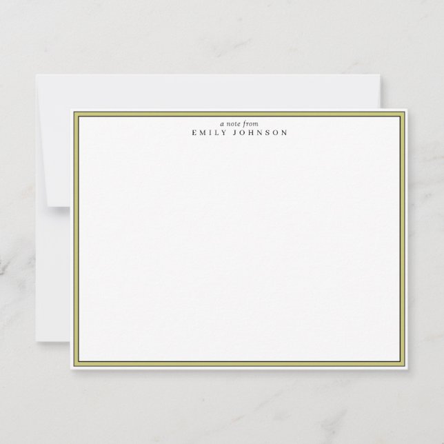 Citrus Green Frame Note Card (Front)