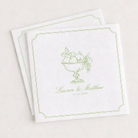 Citrus Green Fruit Bowl Frame Wedding Napkins