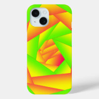 Citrus Green Orange Yellow Ombre Abstract Design 