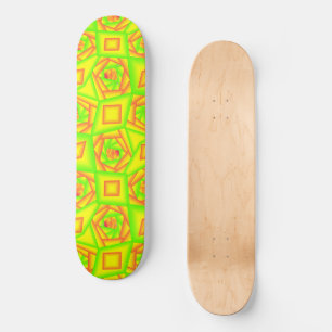 Citrus Green Orange Yellow Ombre Abstract Design Skateboard