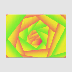 Citrus Green Orange Yellow Ombre Abstract Design  Tissue Paper