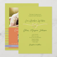 Citrus Green Photo QR Code Wedding