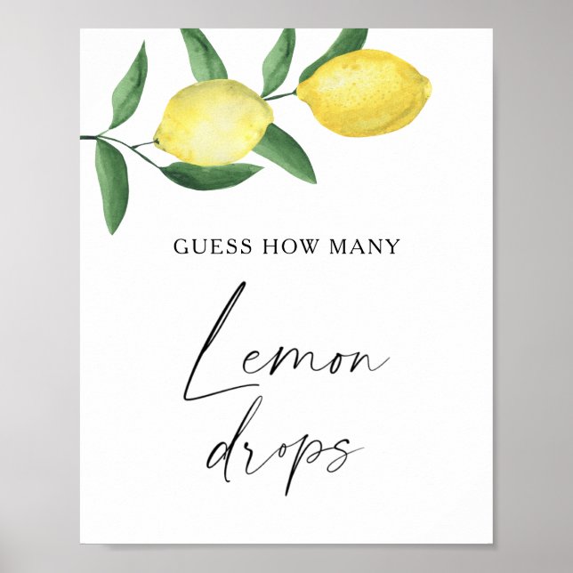 Citrus - guess how many lemon drops poster (Front)