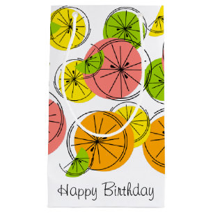 Citrus Happy Birthday gift bag small