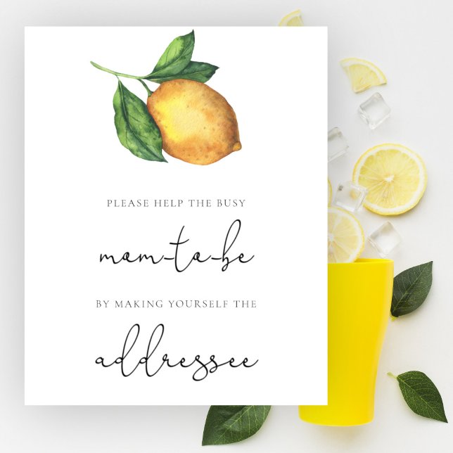 Citrus Help the Busy Mom-to-Be Address an Envelope Poster (Creator Uploaded)