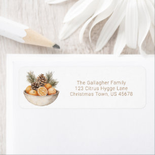 Citrus Hygge Christmas Return Address