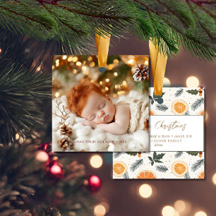 Citrus Hygge Merry Christmas Ceramic Ornament
