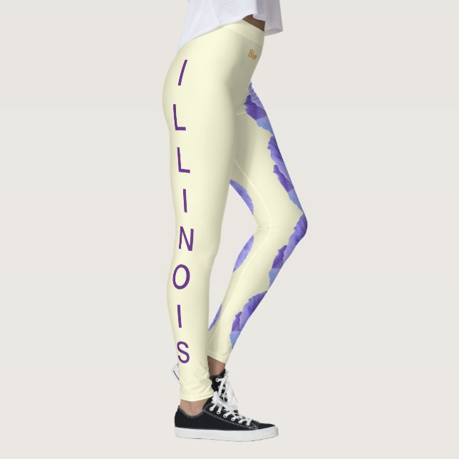 Citrus Illinois State Flower Blue Violet Leggings (Droite)