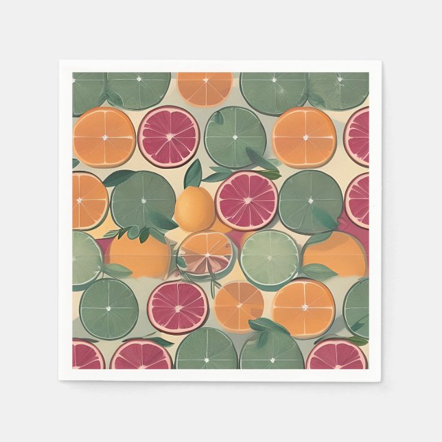 Citrus in muted tones napkin (Front)