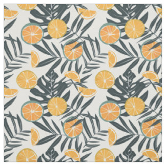 Citrus Leaf Pattern Fabric