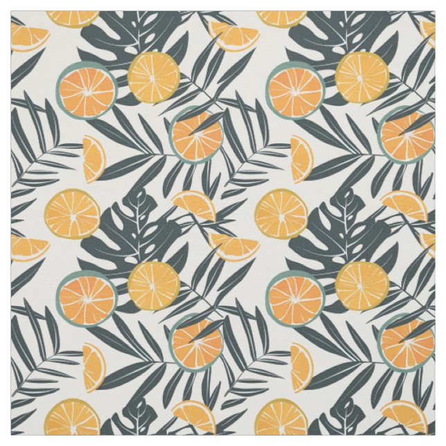 Citrus Leaf Pattern Fabric (Swatch)