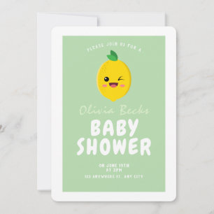 Citrus Lemon Baby Shower Invitation