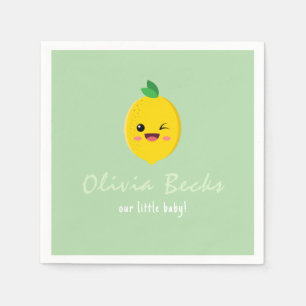 Citrus Lemon Baby Shower Napkin