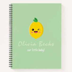 Citrus Lemon Baby Shower Notebook