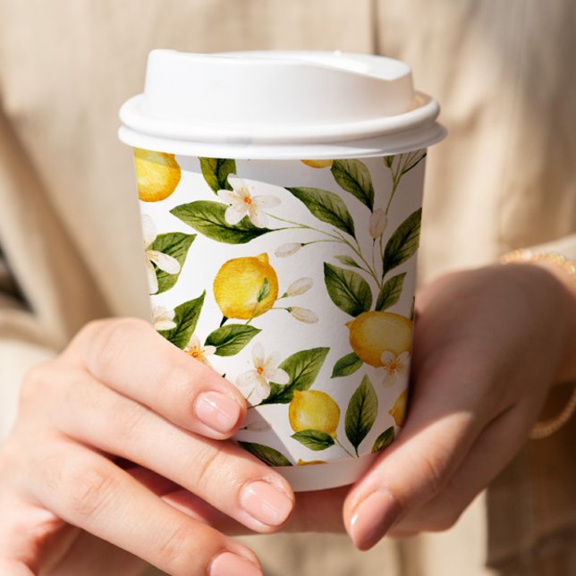 Citrus Lemon Bridal Shower Paper Cups (Creator Uploaded)