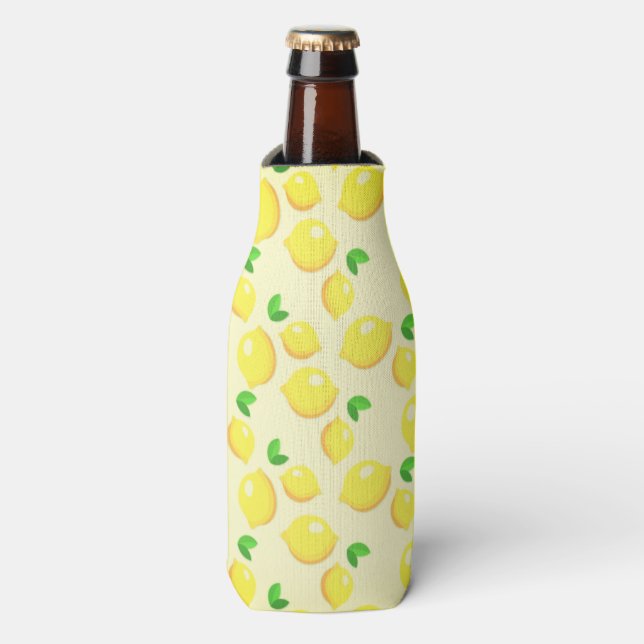 Citrus Lemon Design Bottle Cooler (Bottle Front)