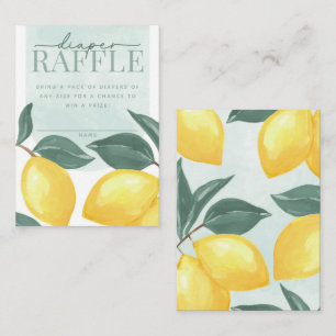 Citrus Lemon Diaper and Wipes Raffle Card Insert