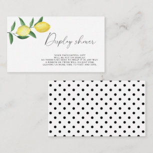 Citrus lemon - Display shower  Enclosure Card