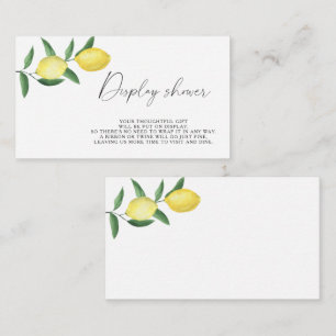 Citrus lemon - Display shower  Enclosure Card
