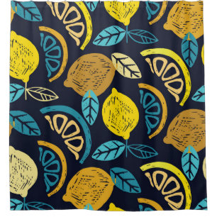 Citrus Lemon Doodle Pattern Background