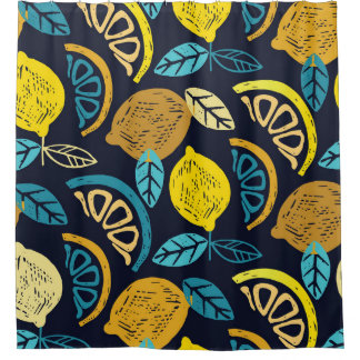 Citrus Lemon Doodle Pattern Background
