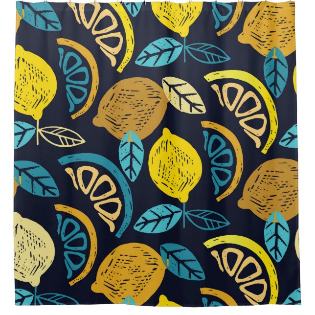 Citrus Lemon Doodle Pattern Background (Front)
