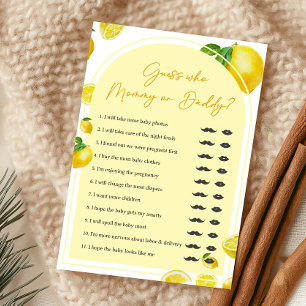 Citrus Lemon Guess Who Mommy or Daddy Game