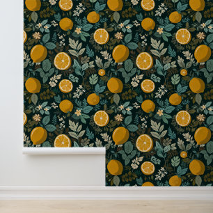 Citrus Lemon Kitchen Nursery William Morris Mid Ce Wallpaper
