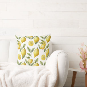 Citrus Lemon Lime  Throw Pillow