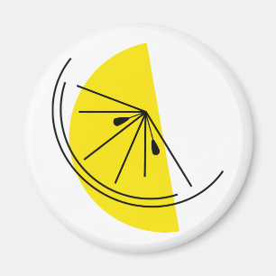 Citrus Lemon magnet round