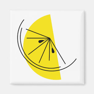 Citrus Lemon magnet square