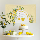 "Hello Summer" Lemon Party Banner - 12x71 Inch Outdoor/Indoor Decoration For Birthday, Baby Shower