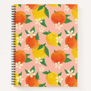 Citrus Lemon Orange Large Notebook