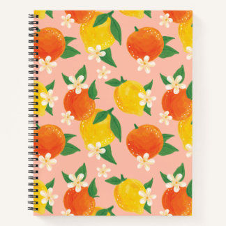 Citrus Lemon Orange Large Notebook