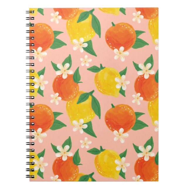 Citrus Lemon Orange Small Notebook (Front)