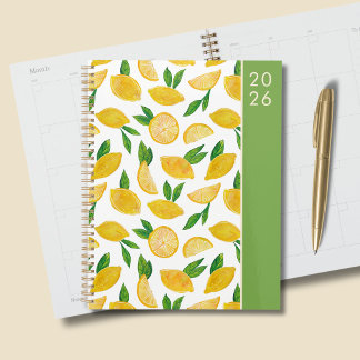 Citrus Lemon pattern 2026 Planner
