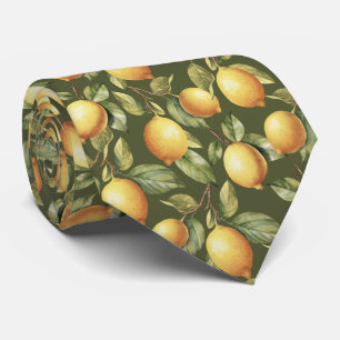 Citrus Lemon pattern Tie