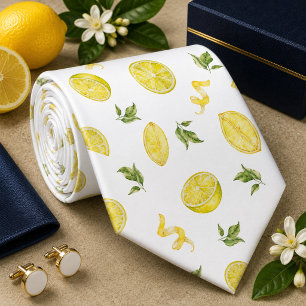 Citrus Lemon pattern Tie