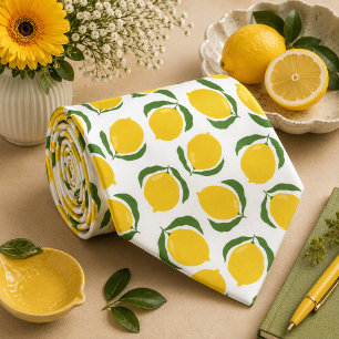Citrus Lemon pattern Tie