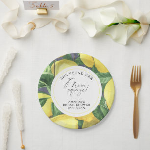 Citrus Lemon - She found her main squeeze Paper Plate