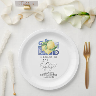 Citrus Lemon - She found her main squeeze Paper Plate