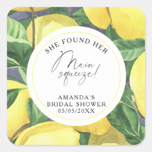 Citrus Lemon - She found her main squeeze Square Sticker