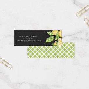 citrus lemon tree  Wedding Website Card
