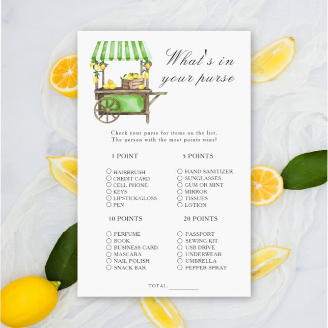 Citrus lemon - What's in your purse game (Creator Uploaded)