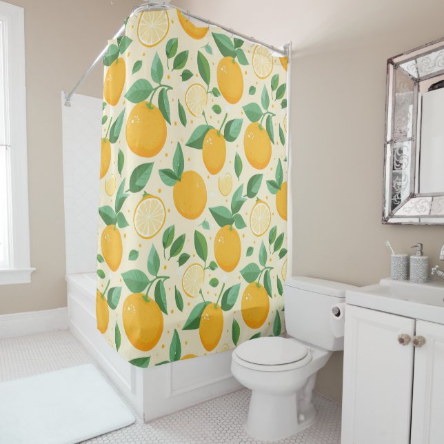 Citrus lemon yellow tropical fruit pattern (In Situ)