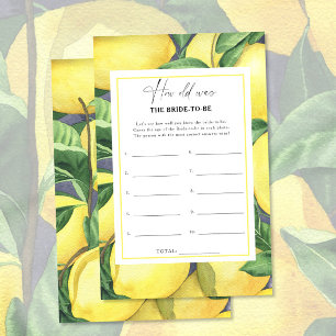 Citrus lemons - How old was the bride to be game