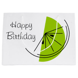 Citrus Lime Happy Birthday gift bag large