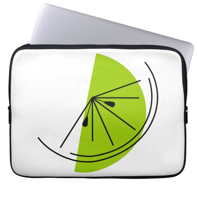 Citrus Lime laptop sleeve (Front)