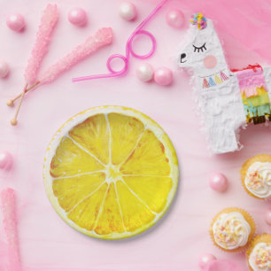 Citrus Lime Paper Picnic Party Collection Plate