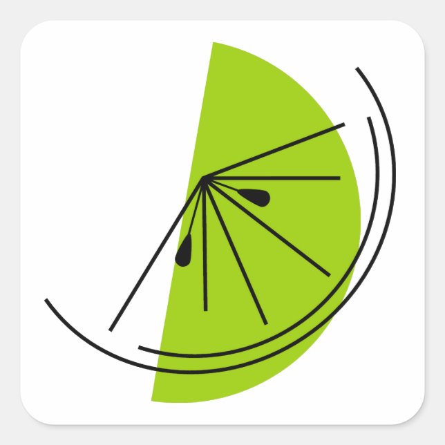 Citrus Lime square Square Sticker (Front)